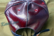 Plain leather cap