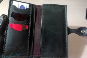 Longer wallet with strap and concho