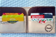 Wallet made of printed leather