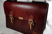 Classic briefcase made of thick genuine leather