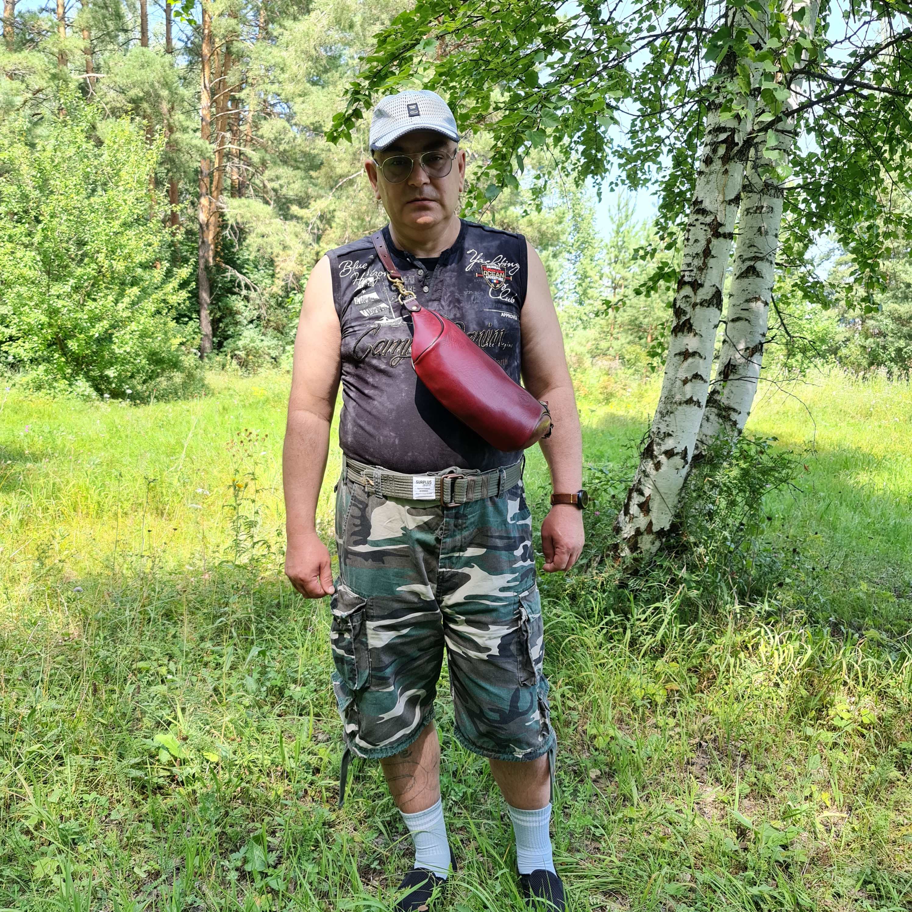 Сумка банан из итальянской кожи